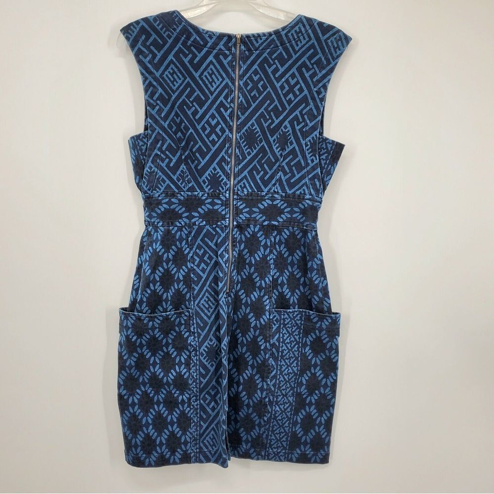 Women's Plenty by Tracy Reese Chambray Denim Mini Dress Size‎ 4 NEW - Picture 2 of 4